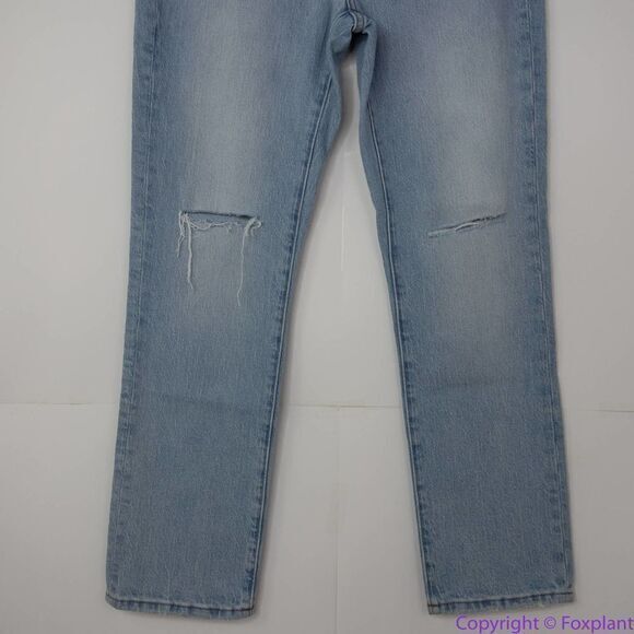 NEW Madewell High-Rise Slim Crop Boyjean in Dumas Wash: Ripped Edition, 25 - Picture 5 of 16